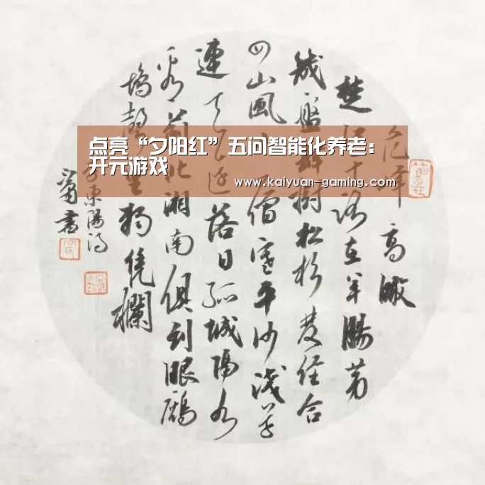 点亮“夕阳红”五问智能化养老:开元游戏(图2) 开元体育
